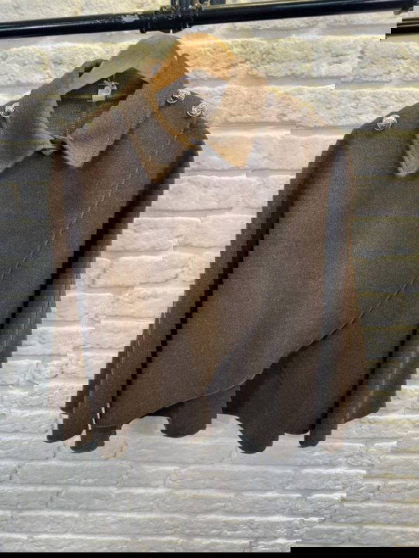 Kate Military Style Button Poncho - Image 4