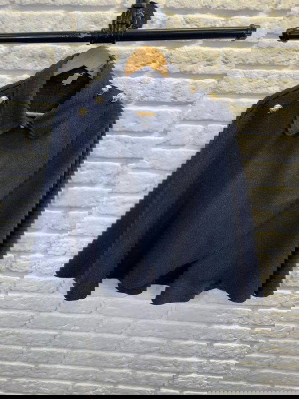 Kate Military Style Button Poncho - Image 3