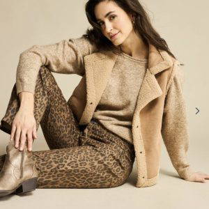 Red Button Kim Leopard Jeans 30" Leg