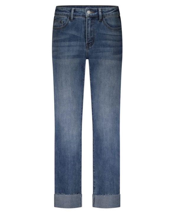 Red Button Kim Stone Used Contrast Sideseam Stone used Jeans - Image 5