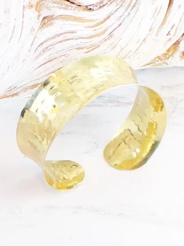 1310 Solid Beaten Metal Cuff - Image 2