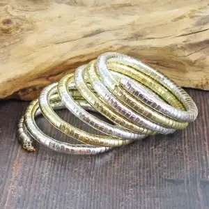 1507 Two Tone Spiral Cuff