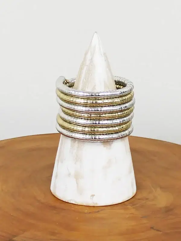 1507 Two Tone Spiral Cuff - Image 2