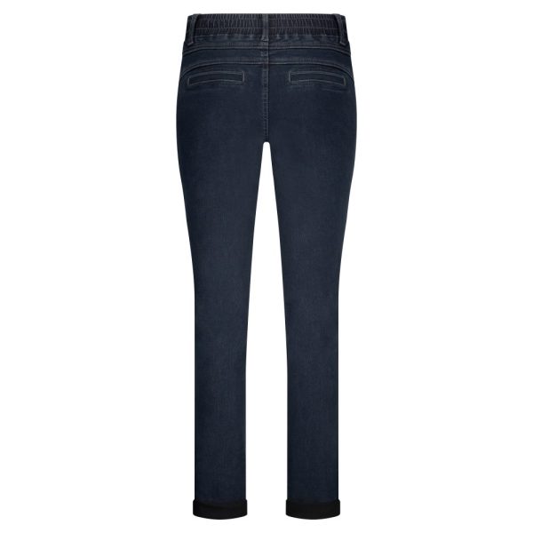 Red Button Tessy Denim Ribjog Trousers - Image 4
