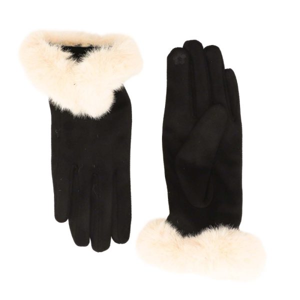Sophia Faux Fur Cuff Gloves - Image 2
