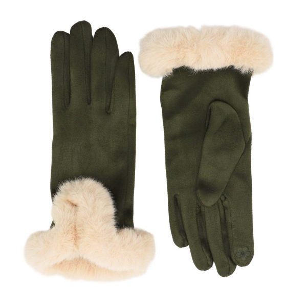 Sophia Faux Fur Cuff Gloves - Image 4