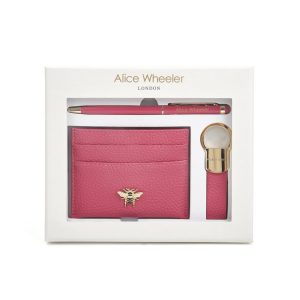 Alice Wheeler Bow Gift Set of Card Holder, Key Ring and Pen