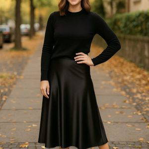 Gail Satin A Line Skirt