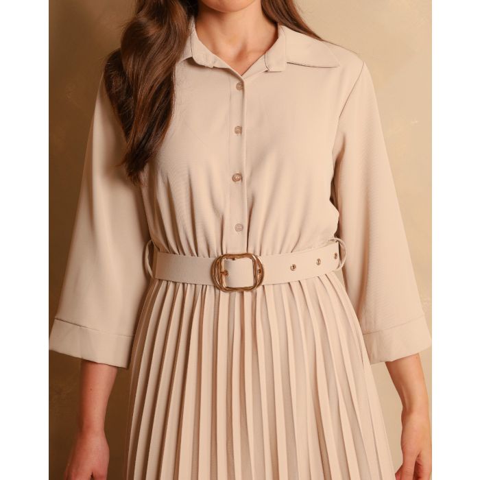Hailey Pleated Shirt Dress - Image 6