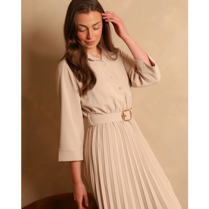 Hailey Pleated Shirt Dress - Image 5