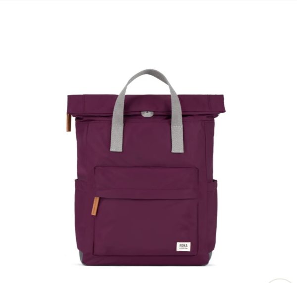Roka Canfield B Royal Burgundy Medium Recycled Nylon Backpack
