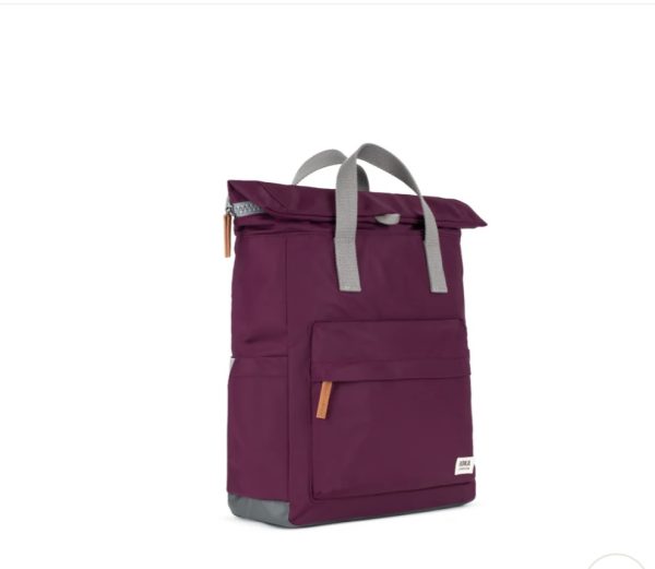 Roka Canfield B Royal Burgundy Medium Recycled Nylon Backpack - Image 7