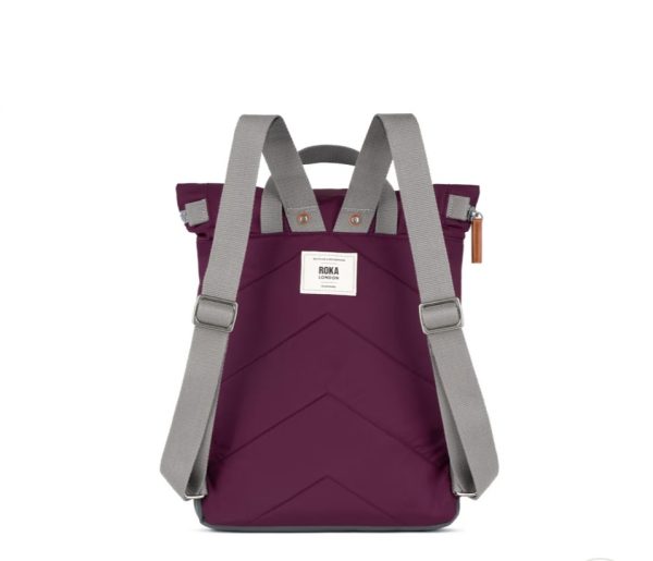 Roka Canfield B Royal Burgundy Medium Recycled Nylon Backpack - Image 6