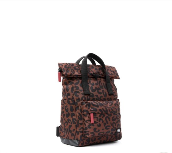 Roka Canfield B Scarlet Leopard Print Medium Recycled Canvas Backpack - Image 8