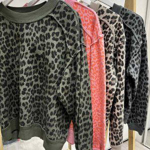 Dani Leopard Print Sweat Top