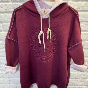 Paige Hoodie with Contrast Colour Top