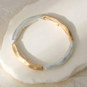 291 Two Tone Stretch Bracelet