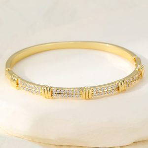 302 Diamante Bangle in Gold & Silver