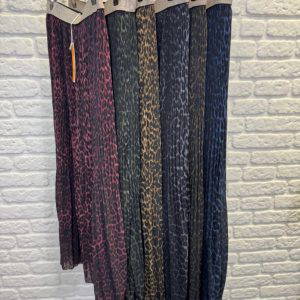 Tiana Animal Print Pleated Skirt