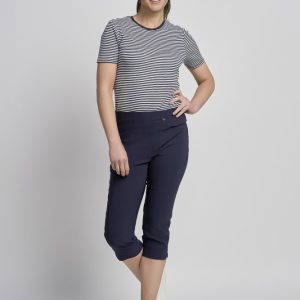 Pinns 226C Navy Begaline Crop Trousers