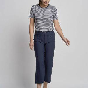 Pinns 638C Navy Wide Leg Culotte Trousers
