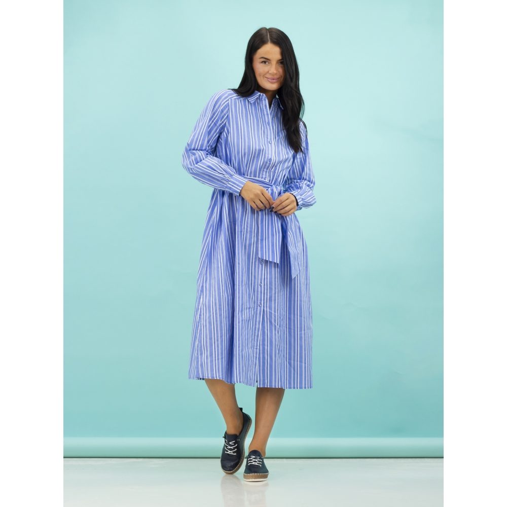 Lunar Evie Navy Leather Plimsoll - Image 5