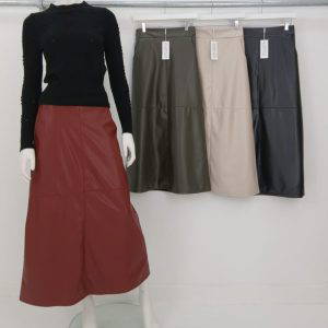 Maggie Leather Look Skirt