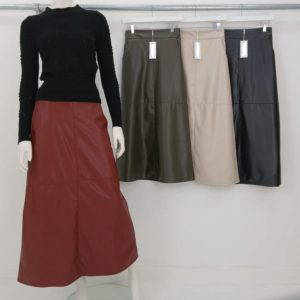 Maggie Leather Look Skirt