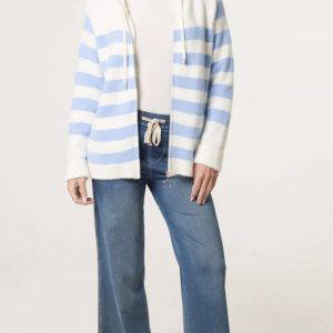 Stacey Zip Up Striped Hoody