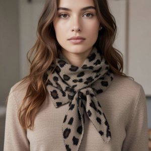 Zoe Leopard Triangle Scarf