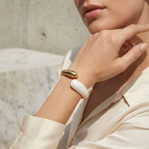 Envy 4712 Cream & Gold Bangle