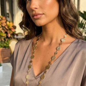 Envy 4807 Long Necklace in Gold & Silver