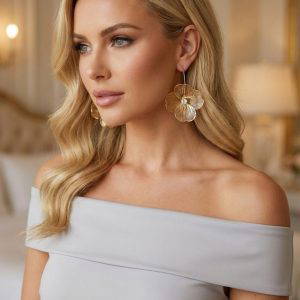 Envy 4837 Flower Drop Earrings