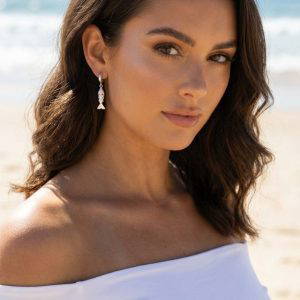 Envy 4849 Fish Shape Earrings in Gold & Silver