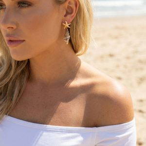 Envy 4915 Starfish & Shell Earrings