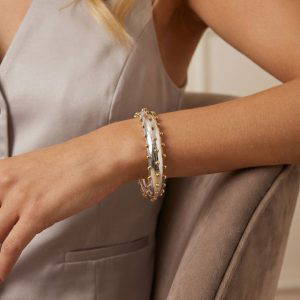Envy 4925 Narrow Bangle in Gold & Silver