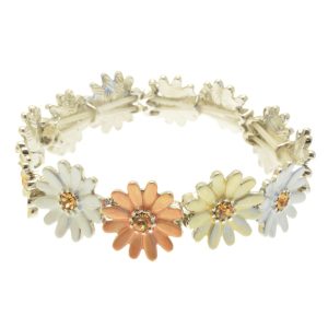 800 Elasticated Daisy Multi Coloured Bracelet