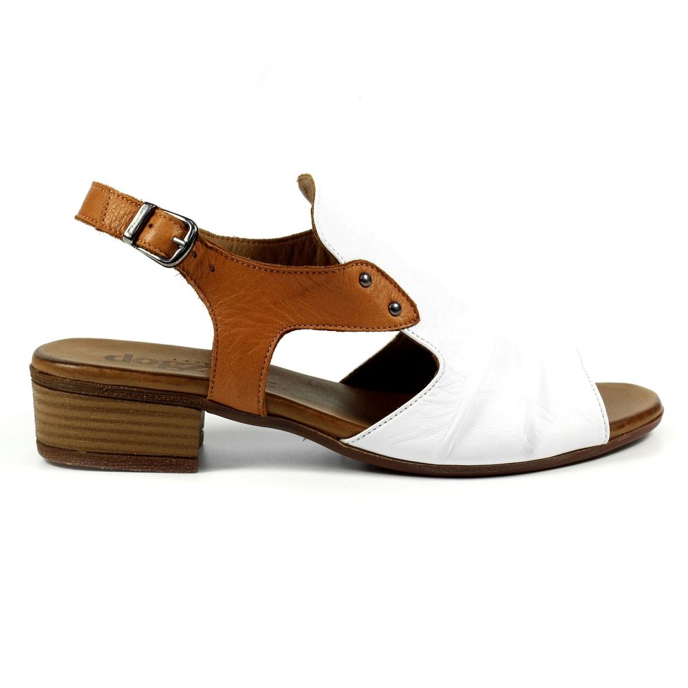 Lunar Jaden White Leather Sandal - Image 2