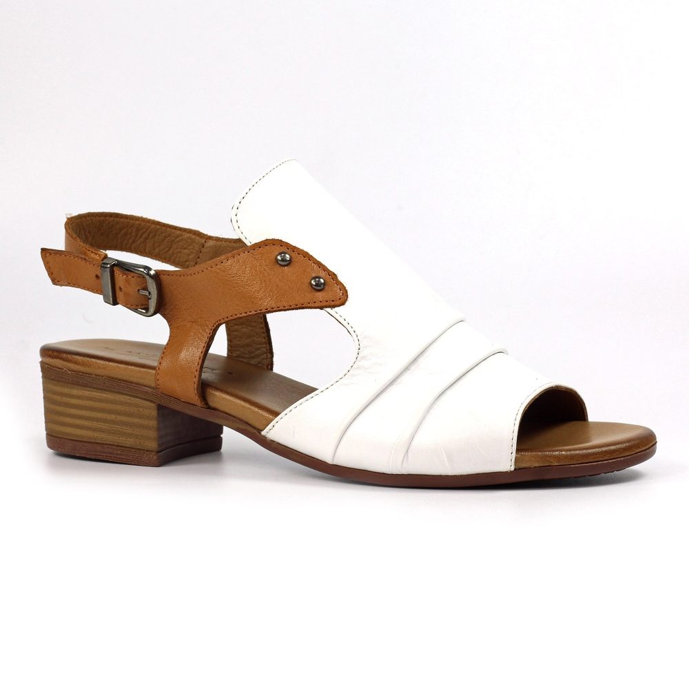 Lunar Jaden White Leather Sandal - Image 5