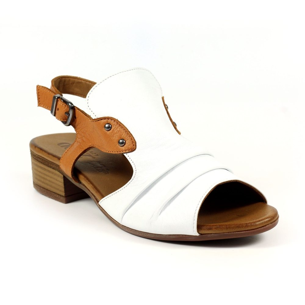 Lunar Jaden White Leather Sandal - Image 7