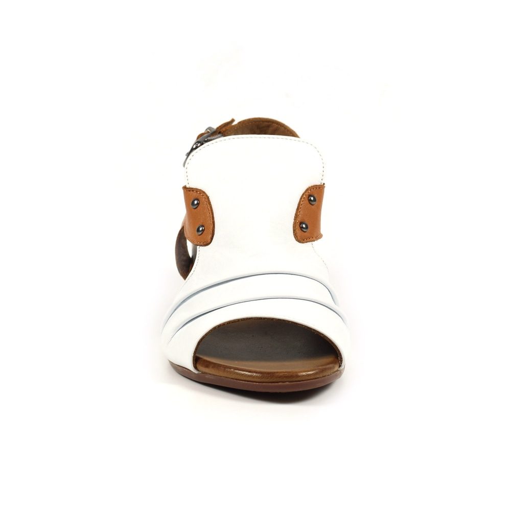Lunar Jaden White Leather Sandal - Image 6
