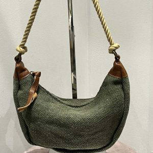 Half Moon Canvas Crossbody Bag
