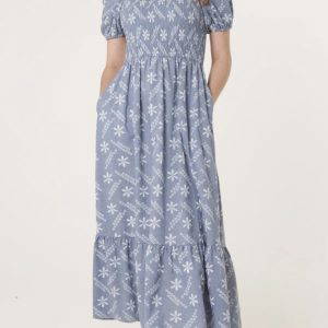 Jude Midaxi Embroidered Dress