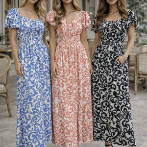 Penelope Mosaic Print Maxi Dress