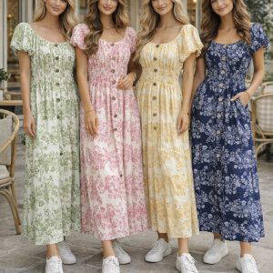 Polly Paisley Print Maxi Dress