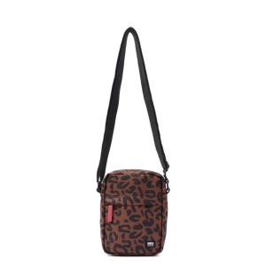 Roka Bond Scarlet Leopard Pocket Crossbody Bag