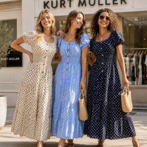 Amber Polka Dot Maxi Dress