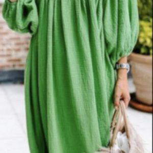 Cindy V Neck Cheesecloth Dress