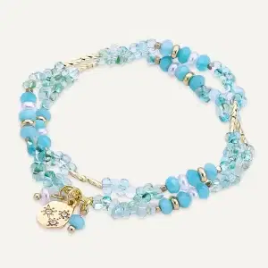 2456 Semi Precious Beaded Stretch Bracelet