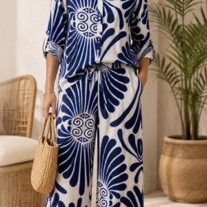 Jodie Top in a Bold Palm Print
